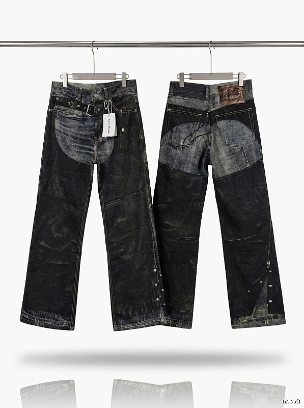 Acne Studios retro - style patchwork jeans