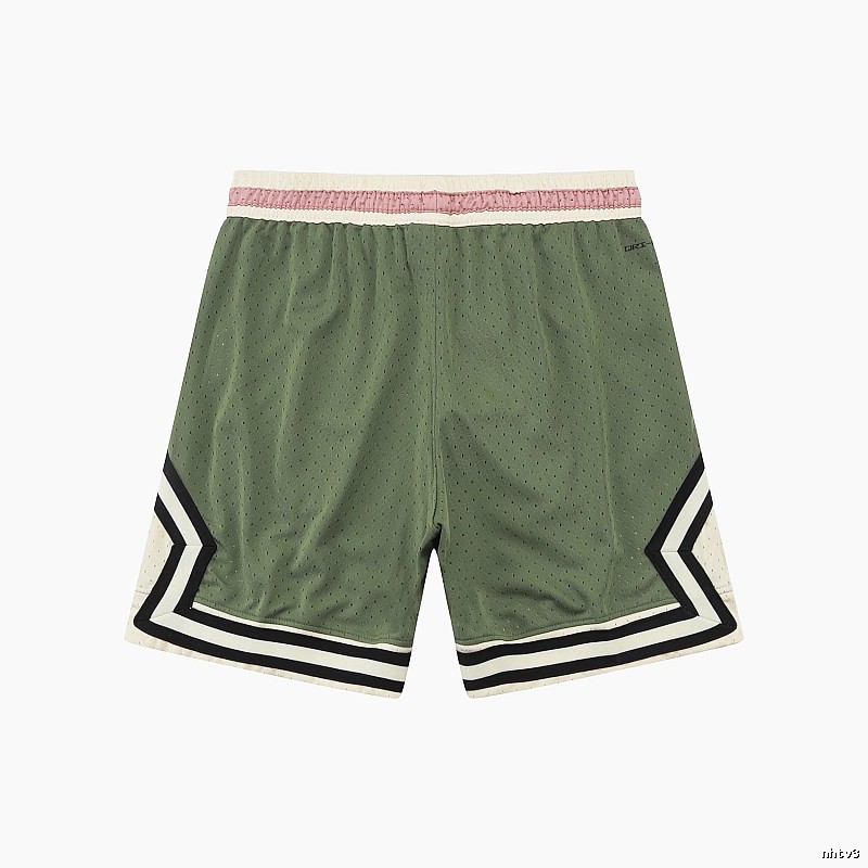 AJ retro-style green shorts