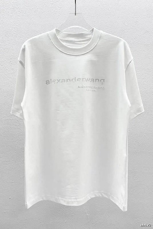 Alexander Wang Letter Print Casual Style White T-Shirt