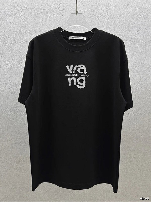 Alexander Wang Letter Print Cool Black T-Shirt