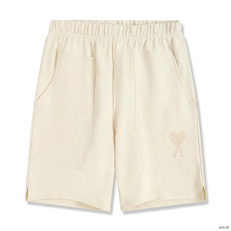 AMI Embroidered Love Casual Shorts