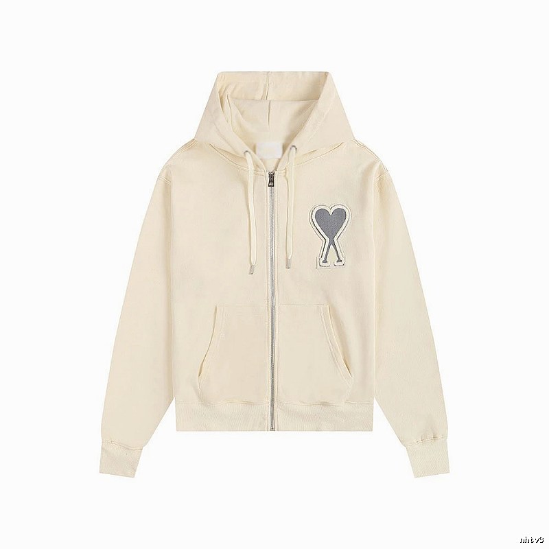 AMI Love Embroidered Cream Sweatshirt