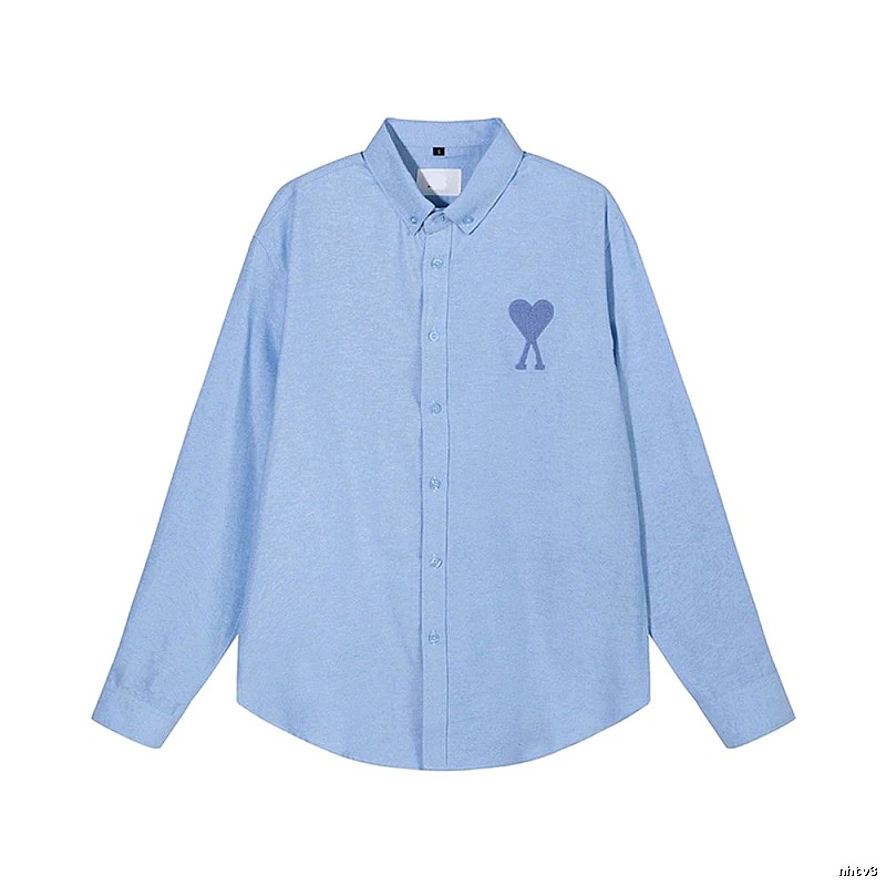 AMI Love Simple Style Blue Shirt