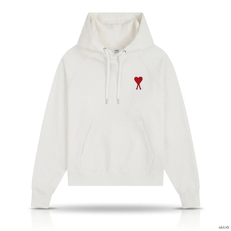 AMI Love Simple White Hoodie