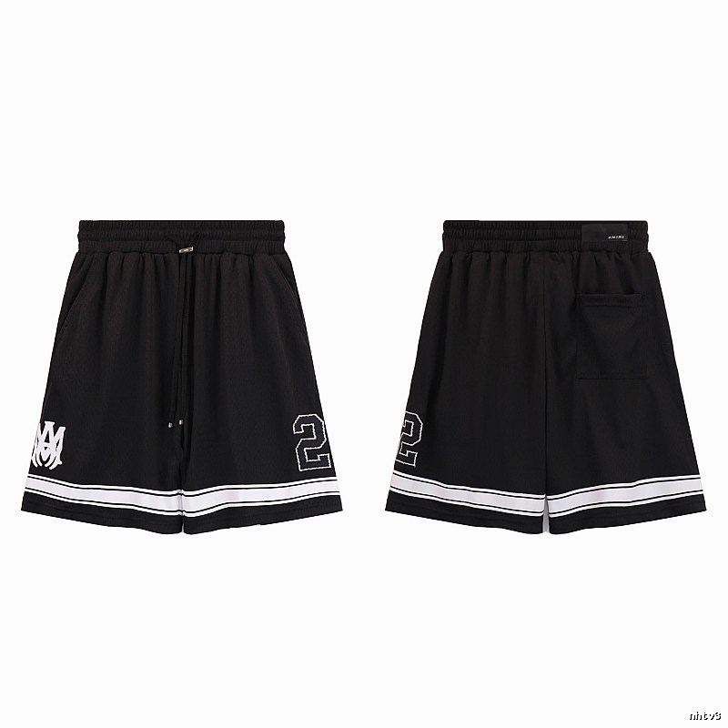 AMIRI American Basketball Style Black Athletic Shorts