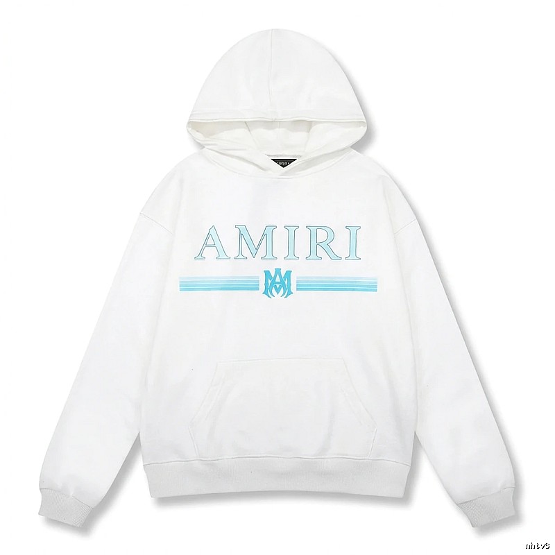 AMIRI letter - printed white hoodie