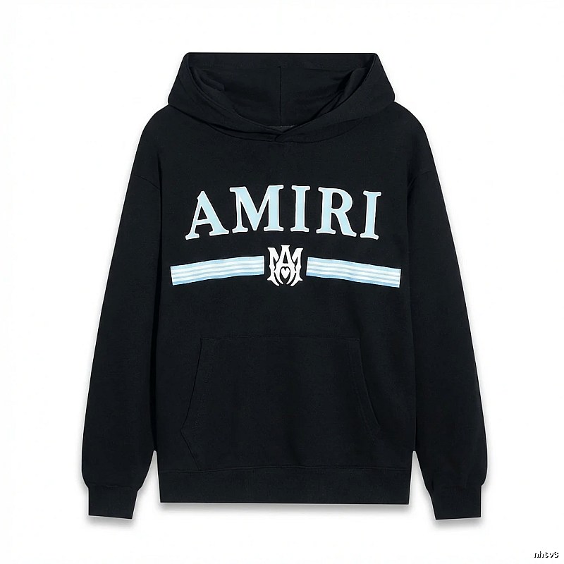 AMIRI letter-printing style black sweatshirt