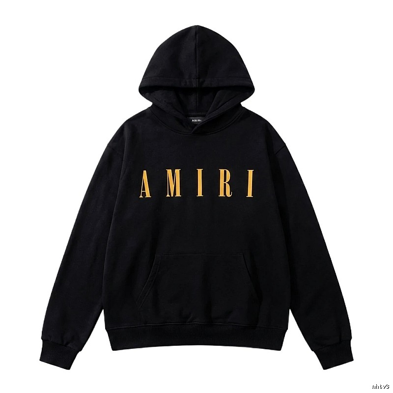 AMIRI letter-style black hoodie