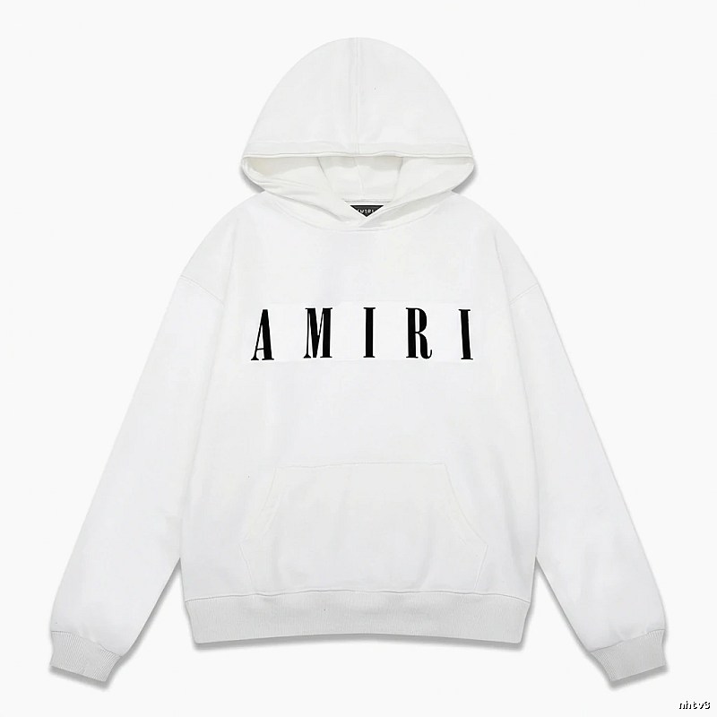 AMIRI minimalist style white hoodie