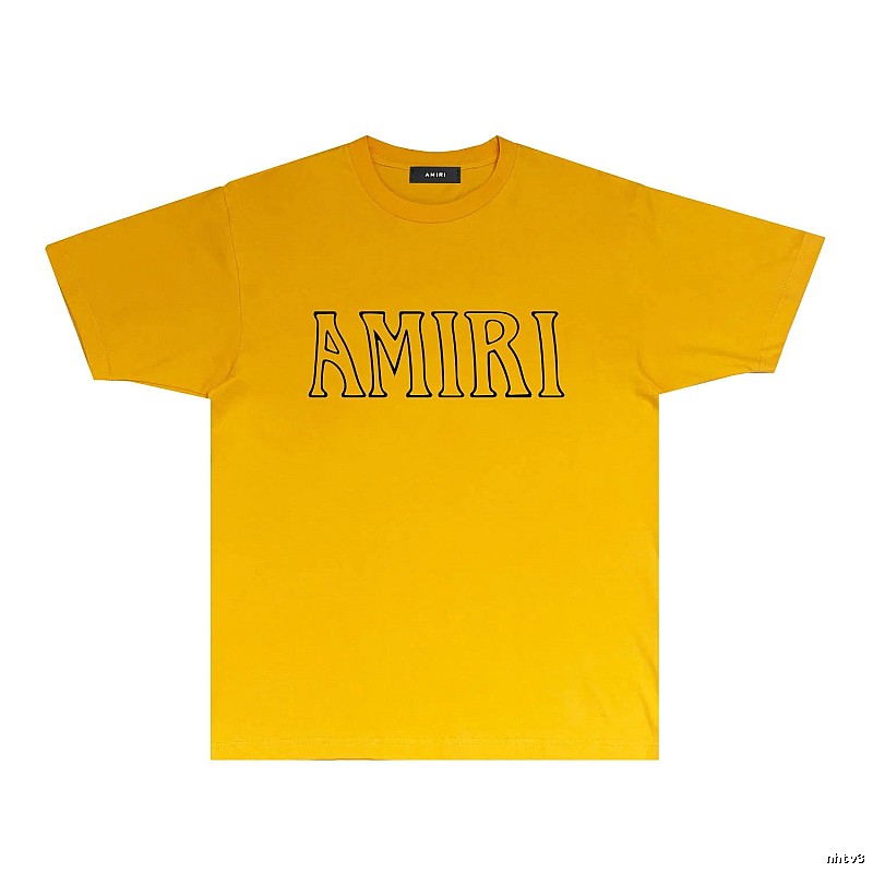 AMIRI minimalist style yellow T-shirt