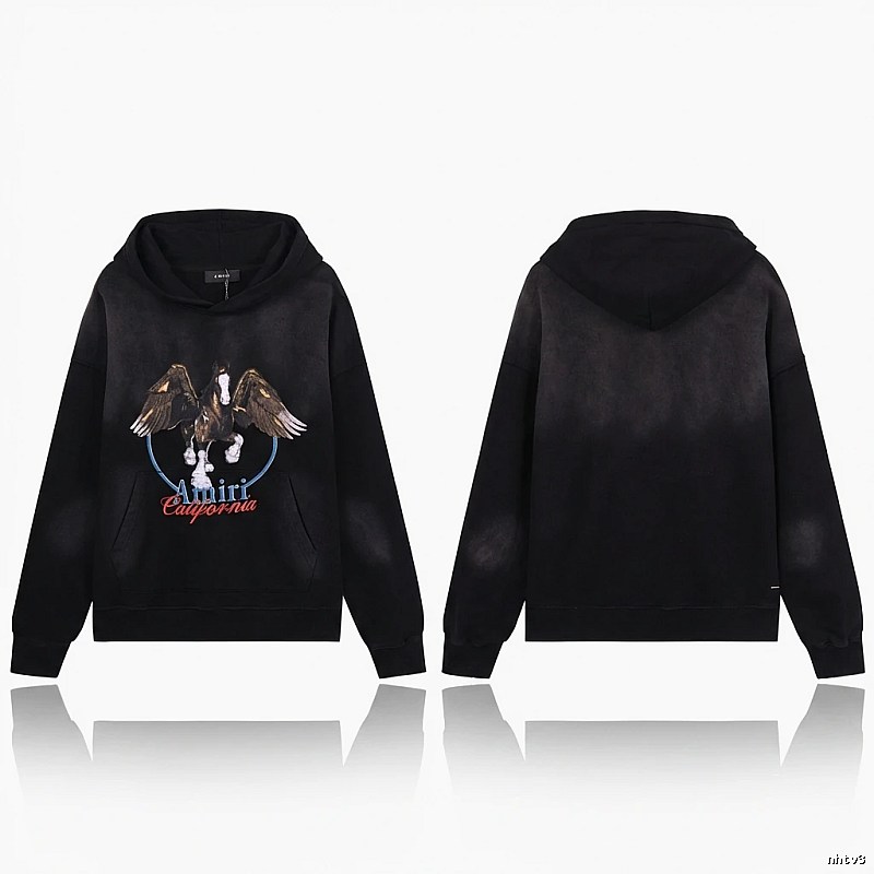 AMIRI Pegasus Retro Black Hoodie