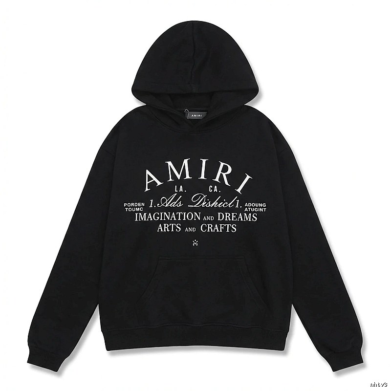 AMIRI retro-style black hoodie