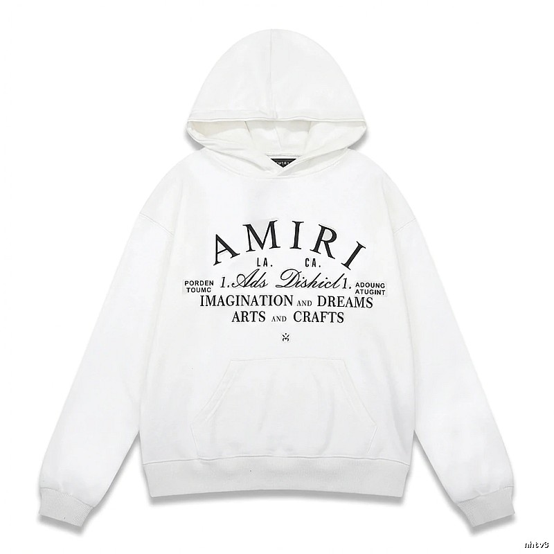 AMIRI retro-style white hoodie