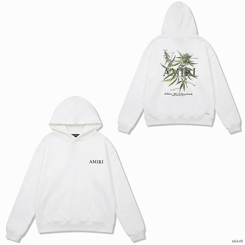 AMIRI White Hoodie with Floral Print Style