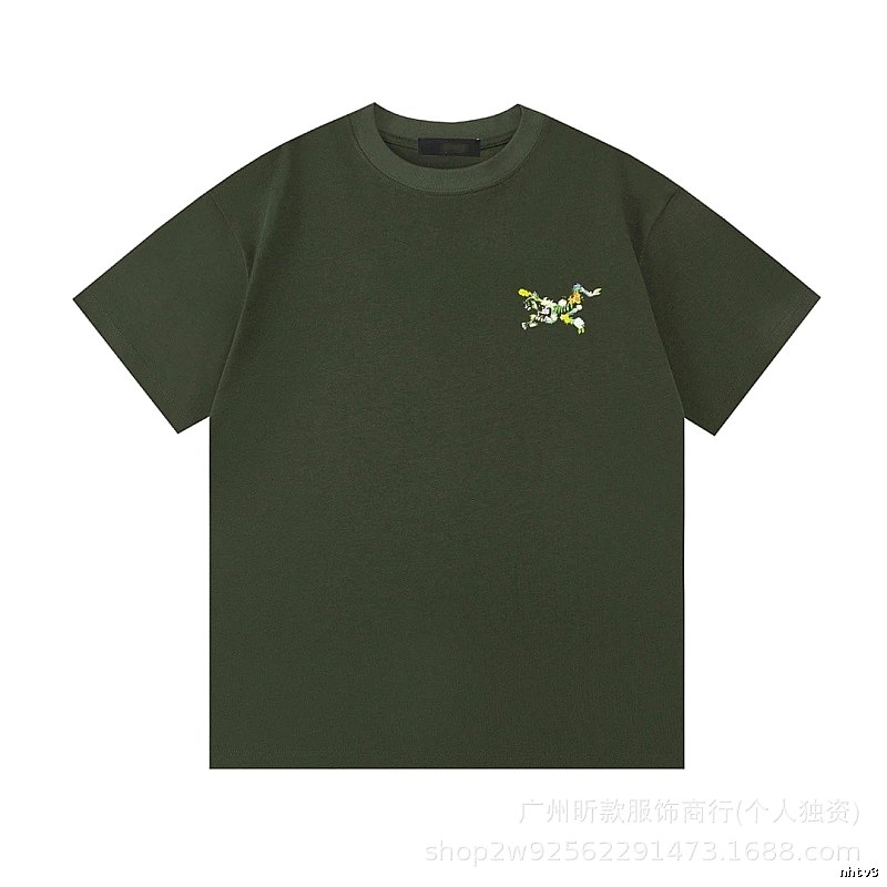 Arc'teryx Floral Logo Outdoor-style Army Green T-Shirt