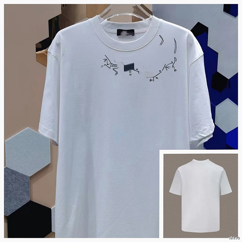 Arc'teryx Line Print Casual Style White T-Shirt