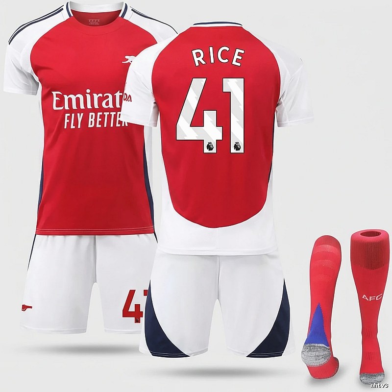 Arsenal FC No.41 red and white sports suit