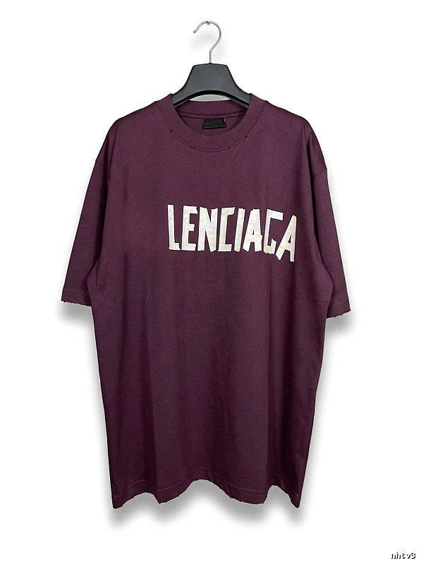 Balenciaga alphabet style purple T-shirt
