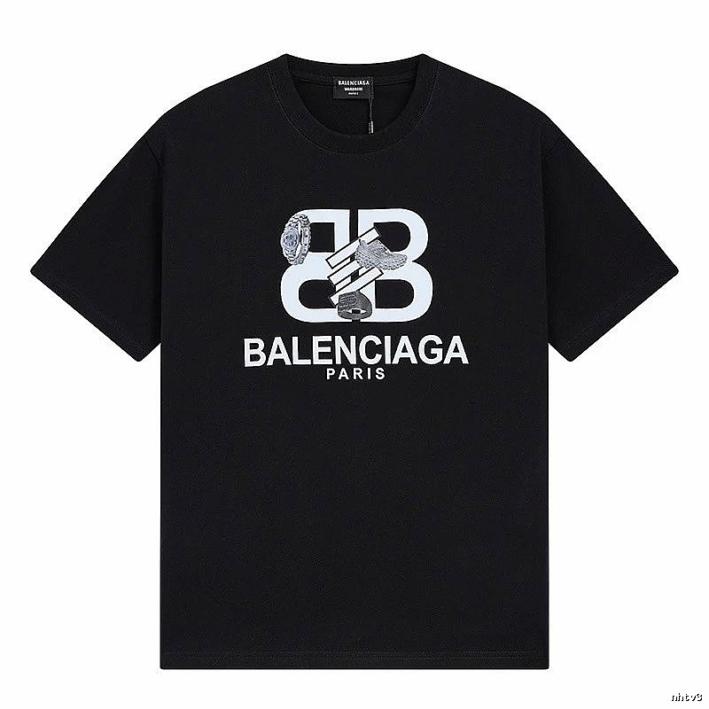 Balenciaga BB Print Short-sleeve Shirt