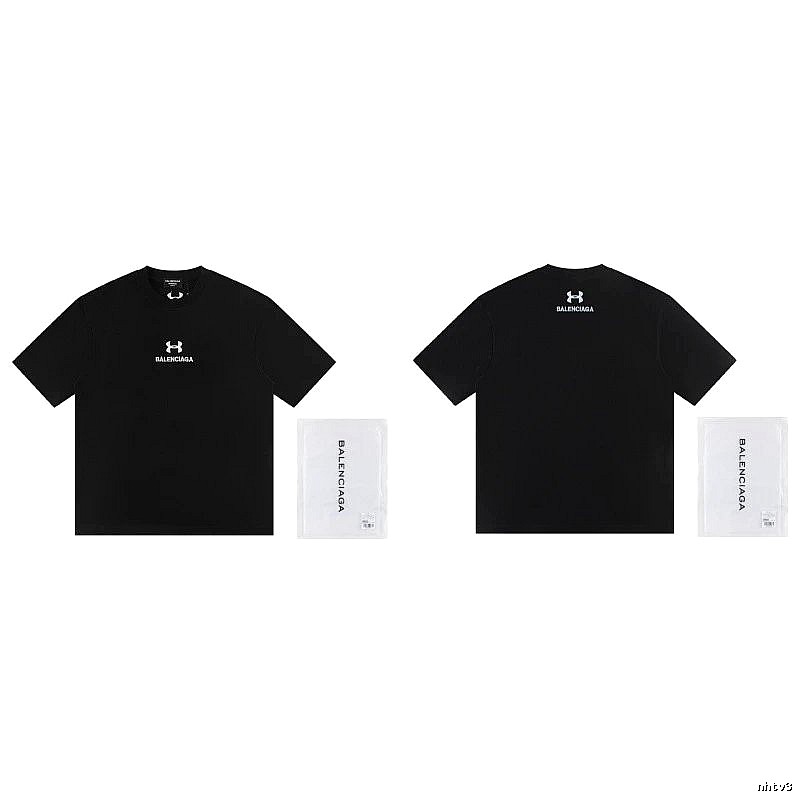 Balenciaga Co-branded Street Style Black T-shirt