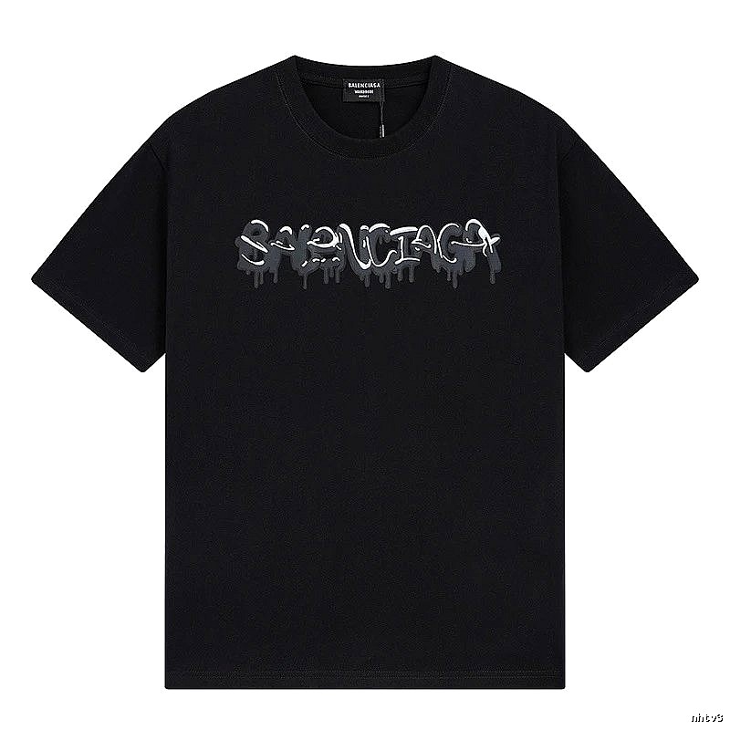 Balenciaga graffiti-style black T-shirt