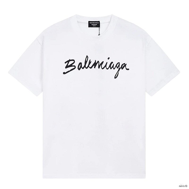 Balenciaga Handwritten Signature Casual White T-shirt