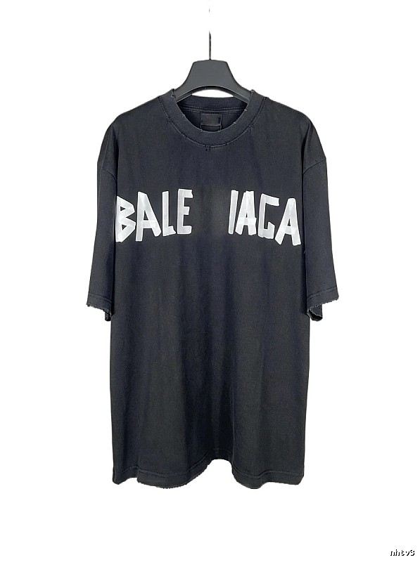 Balenciaga letter-style black T-shirt