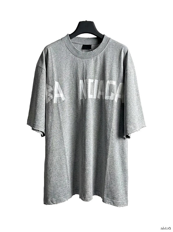 Balenciaga letter-style grey T-shirt