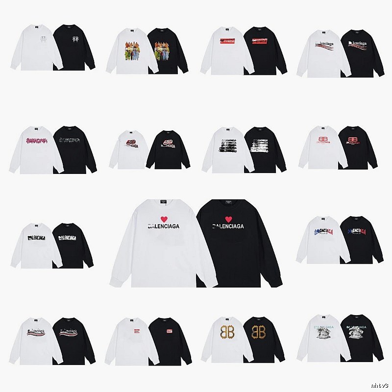 Balenciaga Love Heart Casual Style Long-sleeved Shirt