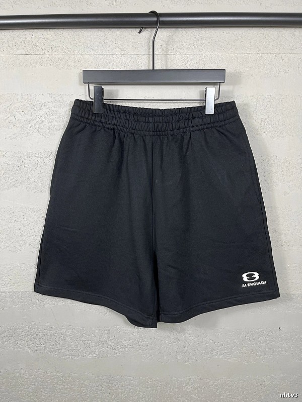 Balenciaga minimalist style black shorts