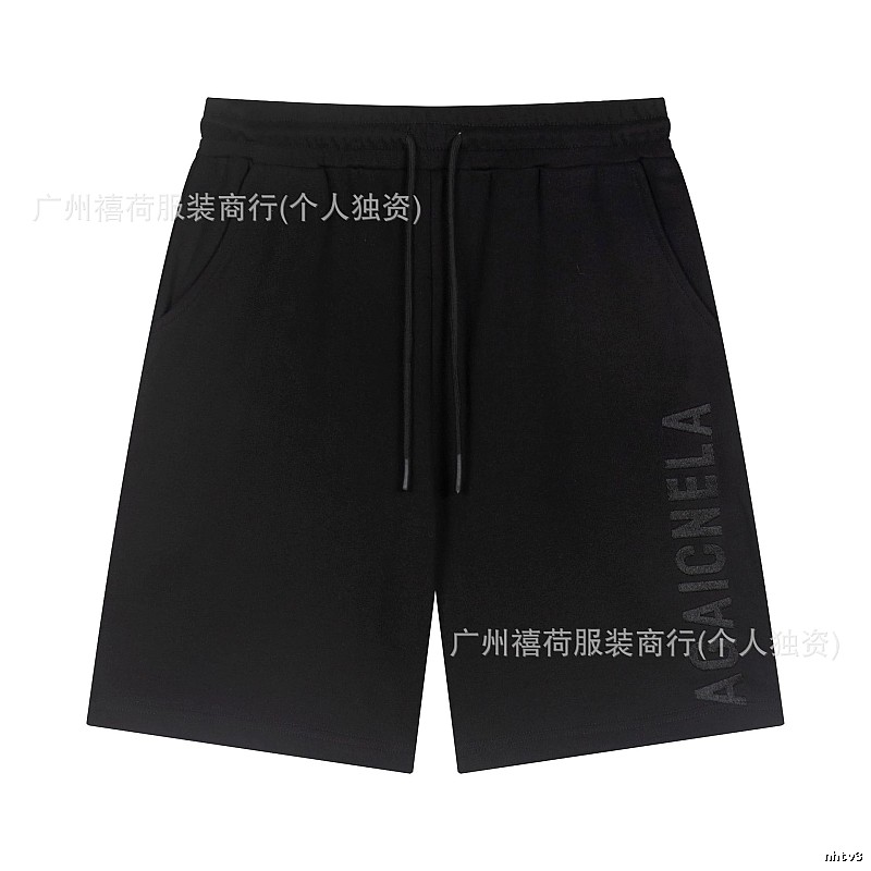 Balenciaga minimalist style black shorts
