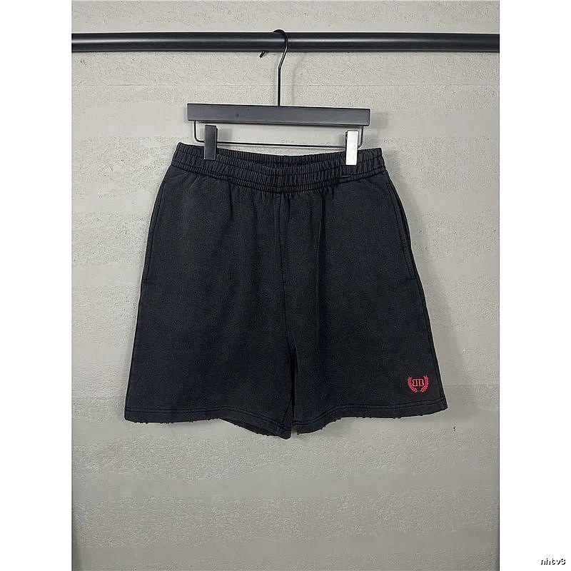 Balenciaga minimalist style black shorts