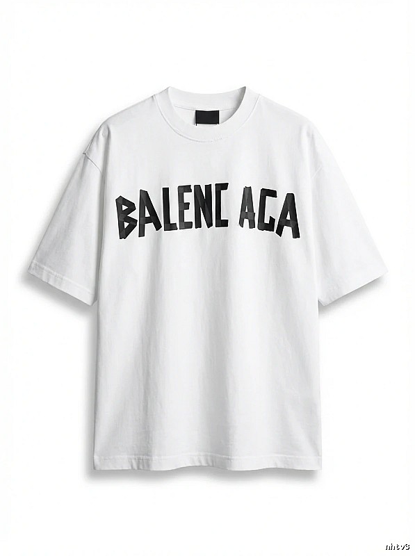 Balenciaga minimalist style white T-shirt