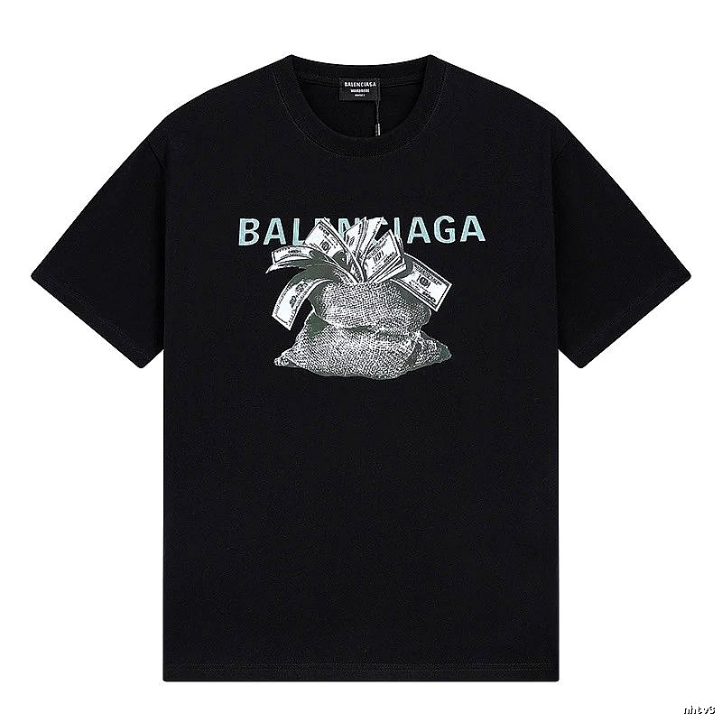 Balenciaga Money Bag Style Black T-shirt