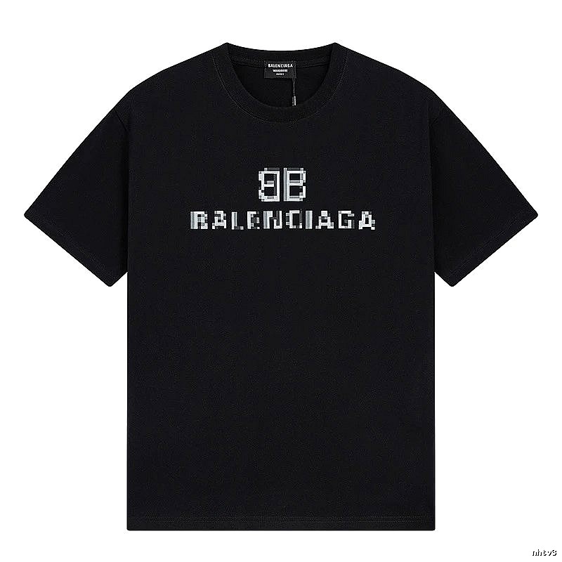Balenciaga pixel-style black T-shirt