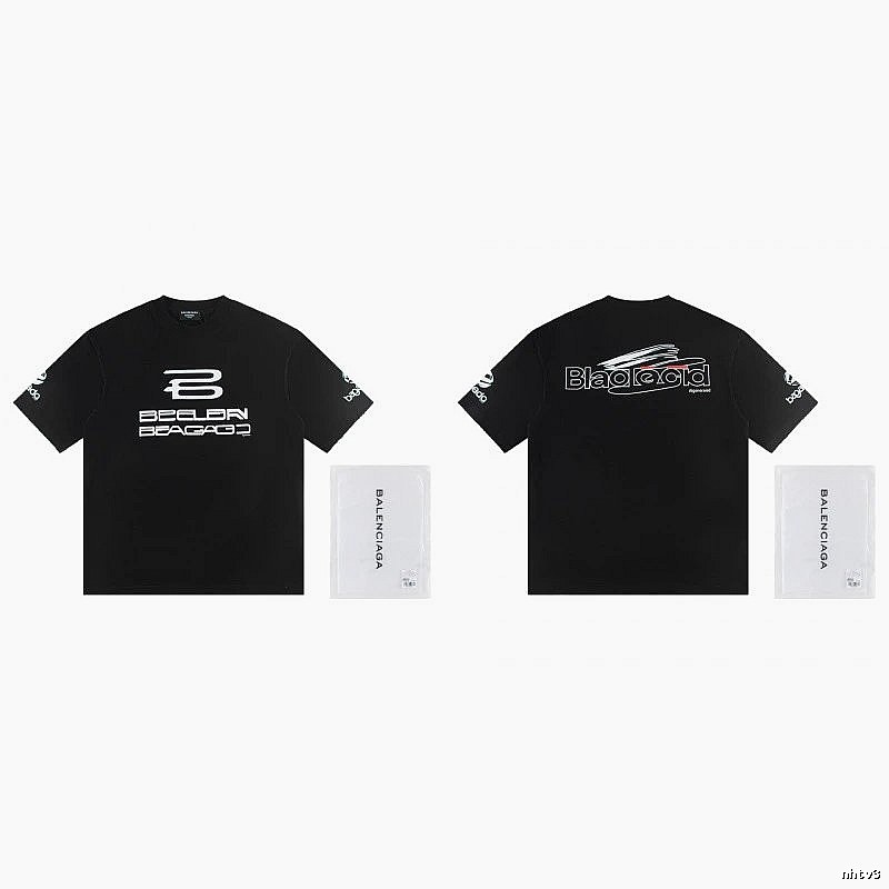 Balenciaga Printed Street Style Black T-shirt