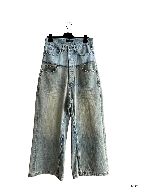 Balenciaga retro-style denim wide-leg pants