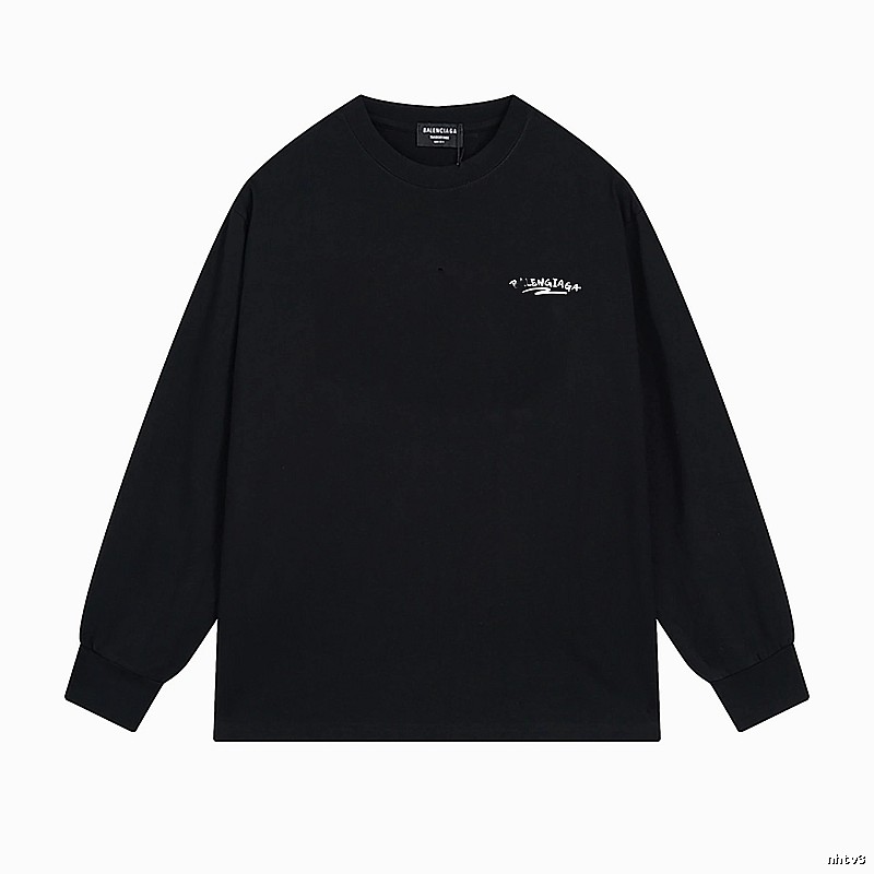 Balenciaga simple style black long-sleeved shirt