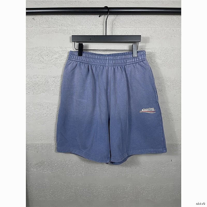 Balenciaga simple-style blue shorts