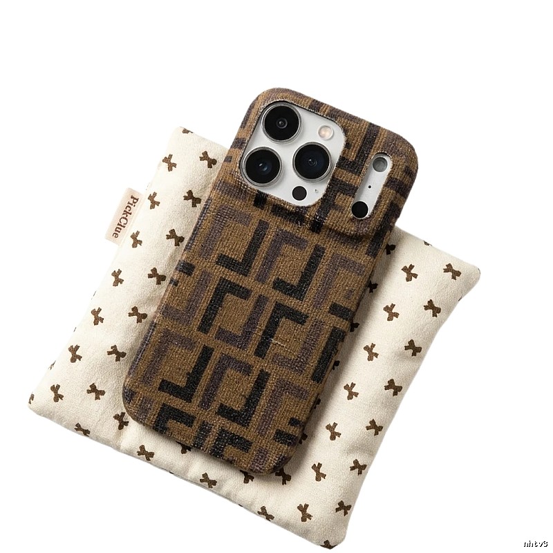 Balenciaga Vintage Brown Checkered iPhone Case