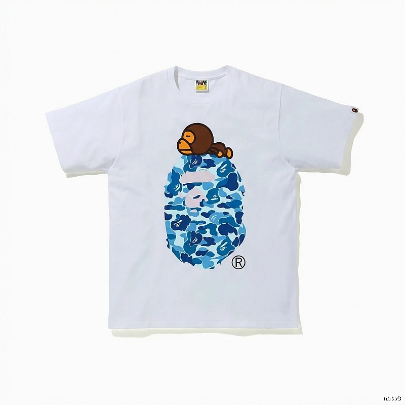 Bape Ape Camouflage Style White T-shirt