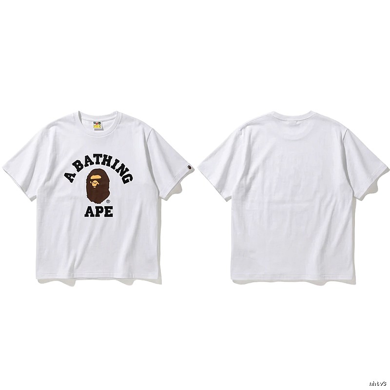 Bape ape head minimalist style white T-shirt
