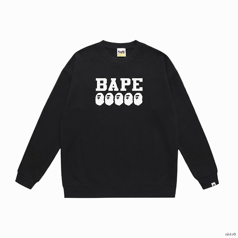 BAPE Ape Head Simple Black Sweatshirt