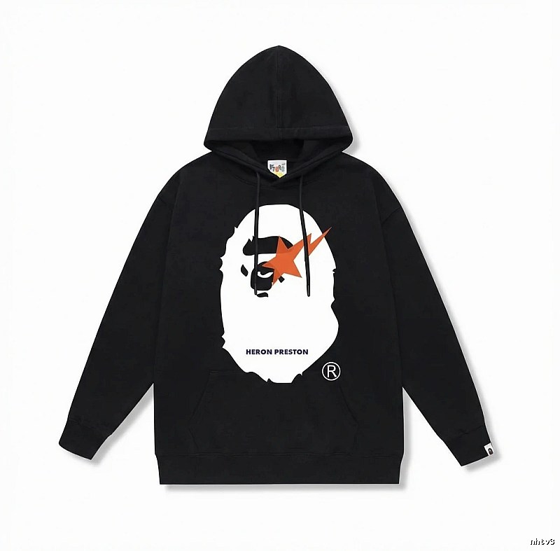 Bape Ape Retro Style Black Hoodie