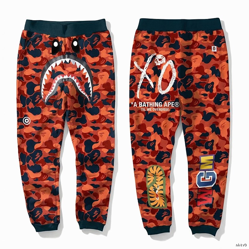 Bape camouflage shark-style sweatpants