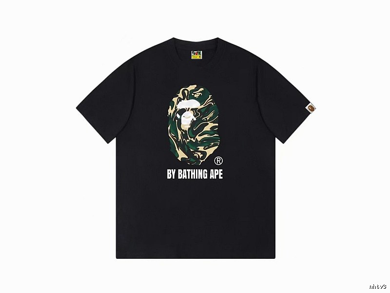 Bape camouflage style black T-shirt