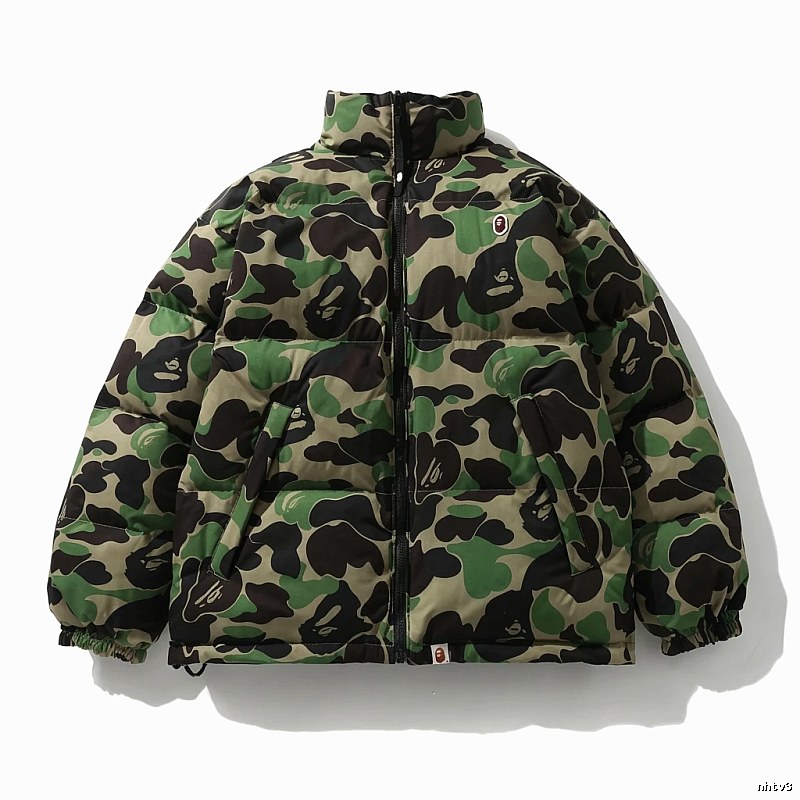 Bape camouflage-style down jacket
