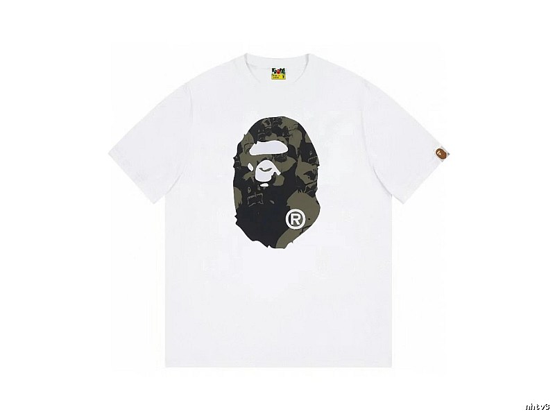 Bape camouflage style white T-shirt