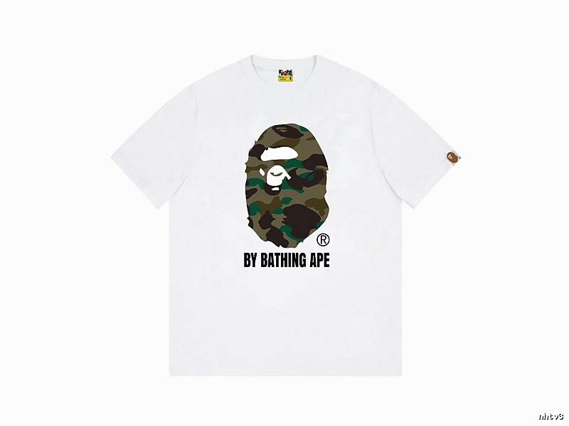 Bape camouflage-style white T-shirt