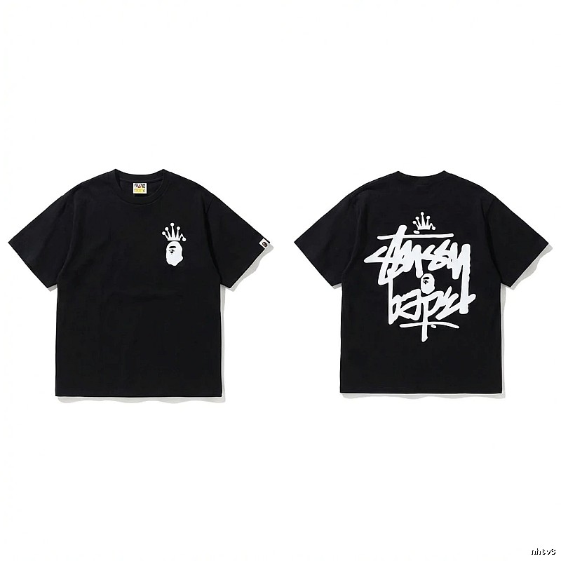 Bape Crown Graffiti Style Short-Sleeve Shirt